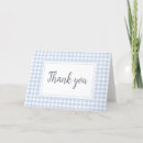 Search for blue gingham thank you cards Simple