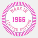 Search for made in 1966 stickers Birthday