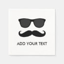 Search for mustache napkins Black