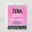 Search for 70th black and silver birthday invitations Celebration