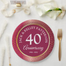 Search for 40th anniversary plates Gold