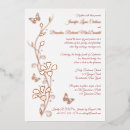 Search for gold butterfly wedding invitations White