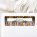 Search for plaid return address labels Gold