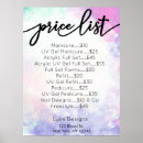 Search for salon price list posters Rose gold
