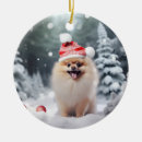 Search for pomeranian christmas tree decorations Puppy