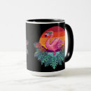 Search for pink flamingo birthday mugs Watercolor