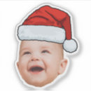 Search for repeat patterns stickers Santa head
