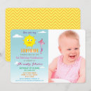 Search for you are my sunshine birthday invitations Summer