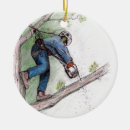 Search for logger christmas tree decorations Chainsaw