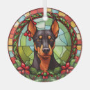 Search for doberman christmas tree decorations Dobie