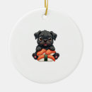 Search for black pug christmas tree decorations Animal