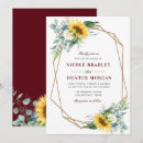 Search for sunflower and burgundy wedding invitations Eucalyptus