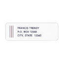 Search for red white stripes return address labels Trendy