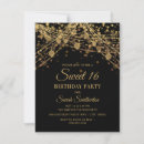 Search for string lights sweet 16 invitations Glitter