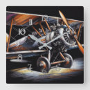 Search for vintage airplane clocks Biplane