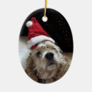 Search for cocker spaniel christmas tree decorations Santa