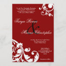 Search for crimson and white wedding invitations Floral