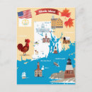 Search for cartoon maps postcards United states
