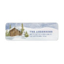 Search for cabin return address labels Watercolor