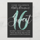 Search for teal black sweet 16 invitations Glitter