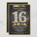 Search for chalkboard sweet 16 invitations Gold