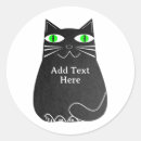 Search for cat green eyes stickers Black
