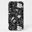 Search for black and white flowers iphone cases Retro