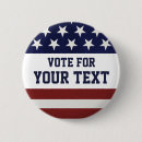 Search for political campaign badges Red white blue