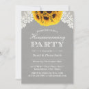 Search for sunflower housewarming party invitations Rustic