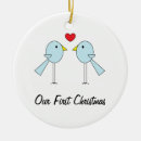 Search for lovebird christmas tree decorations Our first christmas