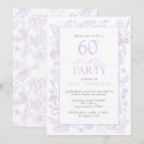 Search for lilac birthday invitations Sixty