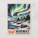 Search for northern lights postcards Scandinavia