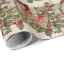 Search for bird christmas wrapping paper Holly