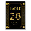 Search for great gatsby table cards Black and gold