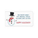 Search for frosty return address labels Snowman