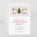 Search for happiness christmas invitations Watercolor