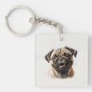 Search for cute pug key rings Cartoon