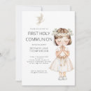 Search for watercolor first communion invitations 1st communion girl