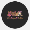 Search for peace love dogs stickers Mum