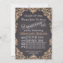 Search for vintage frame graduation invitations Chalkboard