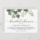 Search for ivy bridal shower invitations Botanical