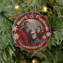 Search for red and green christmas tree decorations Snowflakes