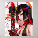 Search for long black hair posters Red