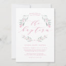 Search for watercolor flowers christening invitations Catholic