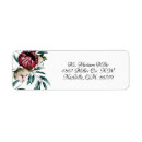 Search for black rose return address labels Watercolor