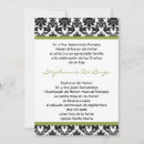 Search for lime damask invitations Chic