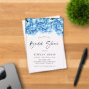 Search for blue hydrangea bridal shower invitations Watercolor