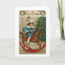 Search for rocking horse christmas cards Vintage