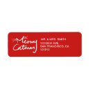 Search for red cat return address labels Festive