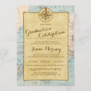 Search for map graduation invitations Vintage